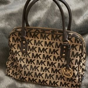 Michael Kors MK Signature Jacquard Large Satchel